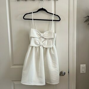 Sachin + Babi White Bow Detail Dress